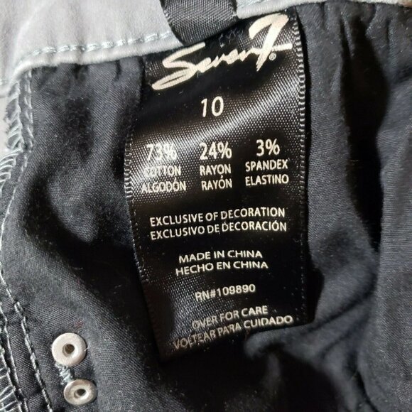 Seven7 High Rise Skinny Ankle Jeans Skin Fit Denim Jeans Gray 30X27 Size 10 - Picture 8 of 9